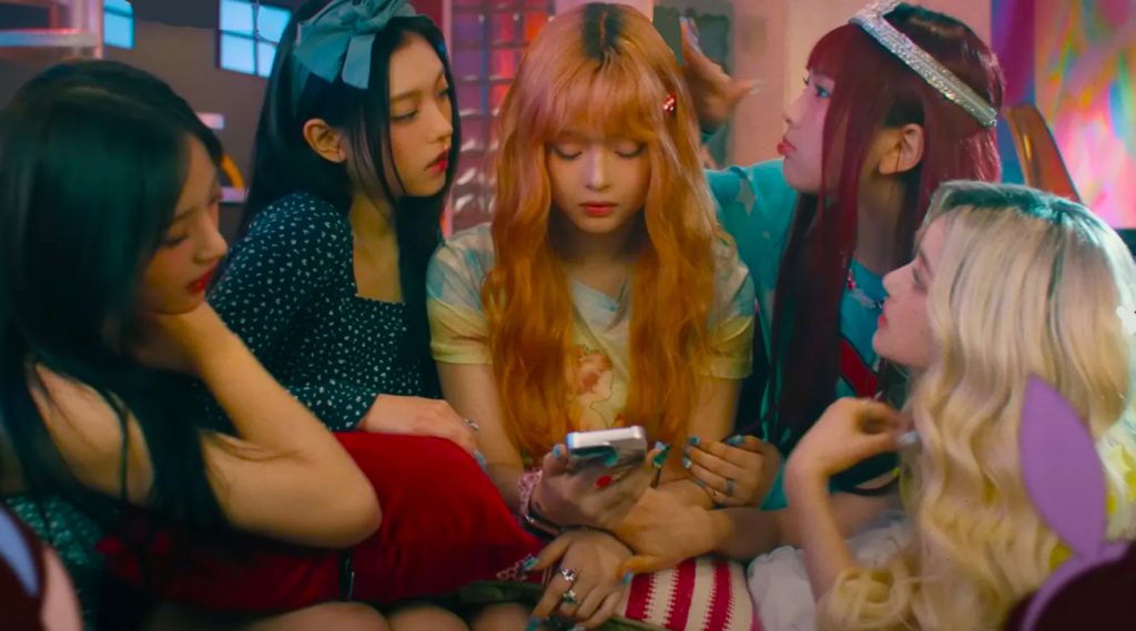 NewJeans, a five-member K-pop girl group, performed their song "Right Now" on the Show! Music Core program on MBC on July 13, 2024